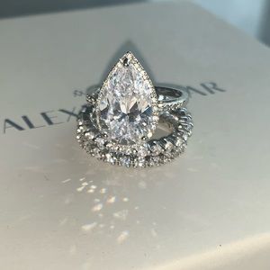 COPY - NEW EF Clct 7.90 tcw CZ Diamond Engagement Set